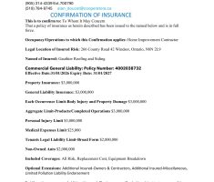 Certificate of Insurance